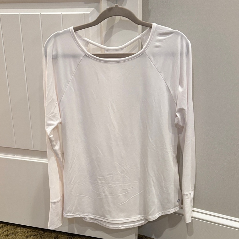 Women's White Long Sleeve Top
